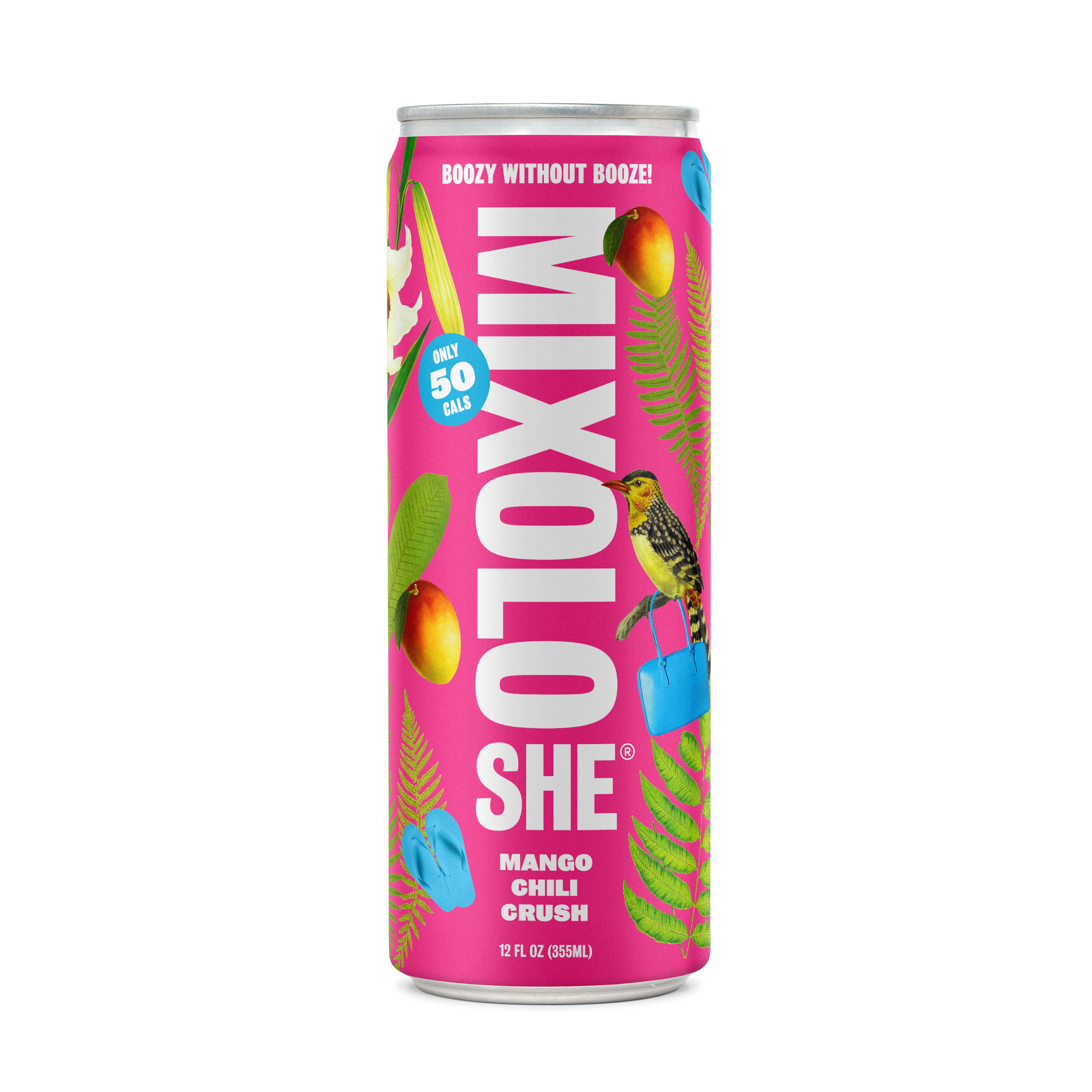 Mixoloshe Mango Chili Crush Non Alcoholic Low Calorie Cocktail Can Front